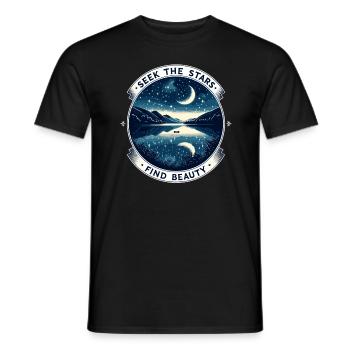 Astrophotography Astronomy Space Camera - Men's T-Shirt - black - Front - AI Model Male 178 light (178cm)