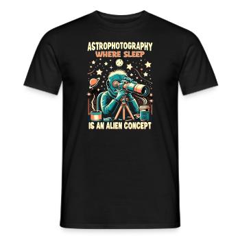 Astrophotographie Astronomie Caméra spatiale - T-shirt homme - noir - Devant - AI Model Male 178 light (178cm)
