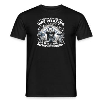 Astrophotography Astronomy Space Camera - Men's T-Shirt - black - Front - AI Model Male 178 light (178cm)