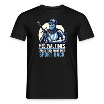 Ritterritter Mittelalterliche Renaissance-rüstung - Männer T-Shirt - Schwarz - Vorne - AI Model Male 178 light (178cm)