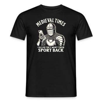 Ritterritter Mittelalterliche Renaissance-rüstung - Männer T-Shirt - Schwarz - Vorne - AI Model Male 178 light (178cm)