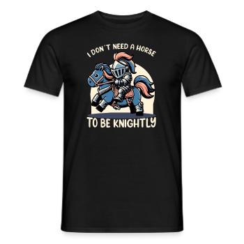 Ritterritter Mittelalterliche Renaissance-rüstung - Männer T-Shirt - Schwarz - Vorne - AI Model Male 178 light (178cm)