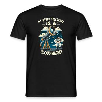 Astrophotography Astronomy Space Camera - Men's T-Shirt - black - Front - AI Model Male 178 light (178cm)