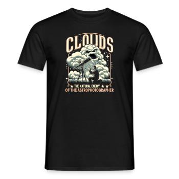 Astrophotographie Astronomie Caméra spatiale - T-shirt homme - noir - Devant - AI Model Male 178 light (178cm)