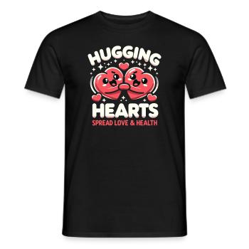 Gesunder Herzschlag Februar-herzbewusstsein - Männer T-Shirt - Schwarz - Vorne - AI Model Male 178 light (178cm)