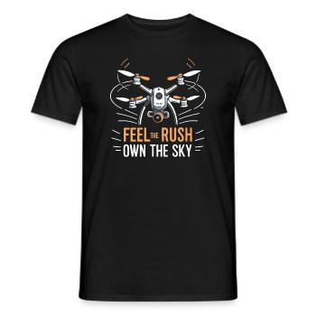 Drohne Pilot Opa Geschenkidee Alter Mann Mit - Männer T-Shirt - Schwarz - Vorne - AI Model Male 178 light (178cm)