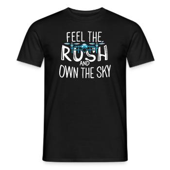 Drohne Pilot Opa Geschenkidee Alter Mann Mit - Männer T-Shirt - Schwarz - Vorne - AI Model Male 178 light (178cm)