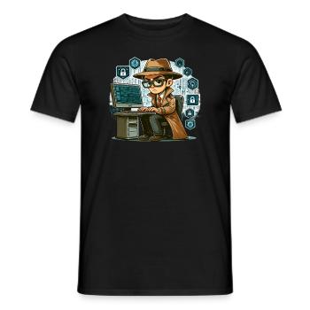 Analyste en piratage éthique Cybersécurité éthique - T-shirt homme - noir - Devant - AI Model Male 178 light (178cm)