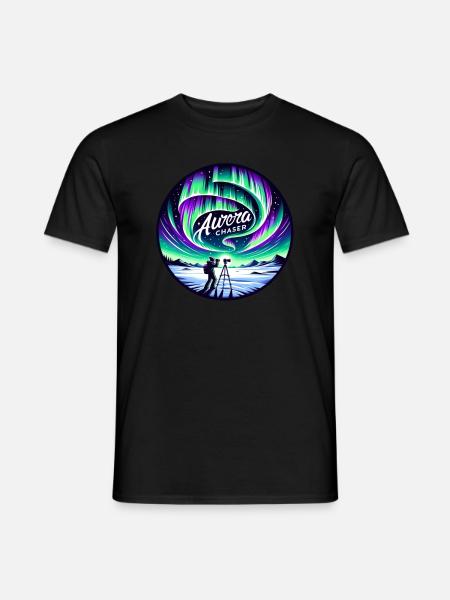 Polarlicht-aurora-verfolger Alaska Wilderness - Männer T-Shirt - Schwarz