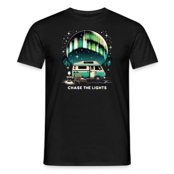 Aurora Aurora Tracker Alaska Wilderness - T-shirt homme - noir - Devant - AI Model Male 178 light (178cm)