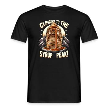 Maple Syrup Canada Tradition and Cones - Men's T-Shirt - black - Front - AI Model Male 178 light (178cm)