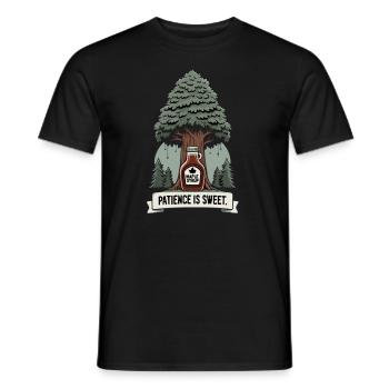 Maple Syrup Canada Tradition and Cones - Men's T-Shirt - black - Front - AI Model Male 178 light (178cm)