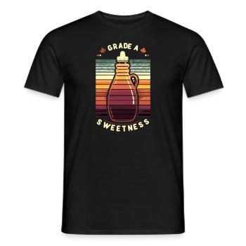 Maple Syrup Canada Tradition and Cones - Men's T-Shirt - black - Front - AI Model Male 178 light (178cm)