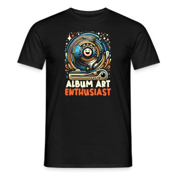 Schallplatten Lp Sammler Schallplattenliebhaber - Männer T-Shirt - Schwarz - Vorne - AI Model Male 178 light (178cm)