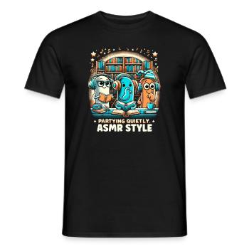 Asmr Whispering Asmr Enthusiast Mindfulness - Men's T-Shirt - black - Front - AI Model Male 178 light (178cm)