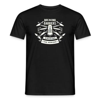Drohne Pilot Opa Geschenkidee Alter Mann Mit - Männer T-Shirt - Schwarz - Vorne - AI Model Male 178 light (178cm)
