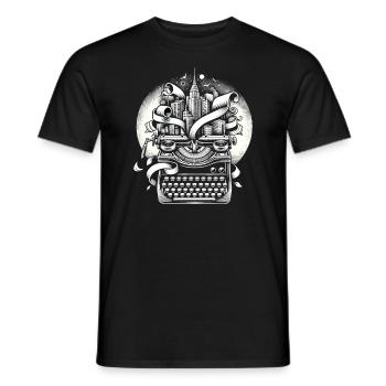 Poetry Slam Writer Poet Literature Slam Poetry Day - Men's T-Shirt - black - Front - AI Model Male 178 light (178cm)