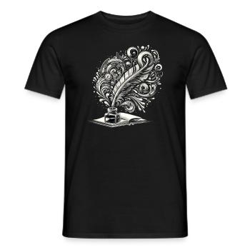 Poetry Slam Writer Poet Literature Slam Poetry Day - Men's T-Shirt - black - Front - AI Model Male 178 light (178cm)
