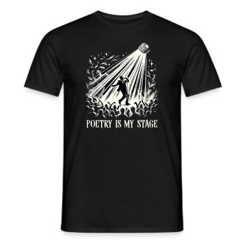 Poetry Slam Writer Poet Literature Slam Poetry Day - Men's T-Shirt - black - Front - AI Model Male 178 light (178cm)