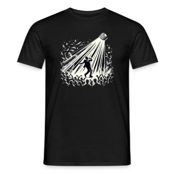 Poetry Slam Writer Poet Literature Slam Poetry Day - Men's T-Shirt - black - Front - AI Model Male 178 light (178cm)