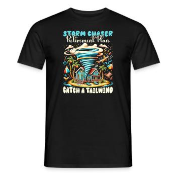 Meteorology children's tornado storm, The storm fan - Men's T-Shirt - black - Front - AI Model Male 178 light (178cm)