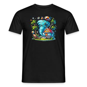 Meteorology children's tornado storm, The storm fan - Men's T-Shirt - black - Front - AI Model Male 178 light (178cm)