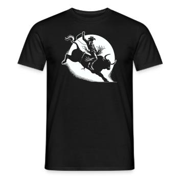 Rodeo Bull Riding Livestock Show Farmer Cattle - Männer T-Shirt - Schwarz - Vorne - AI Model Male 178 light (178cm)