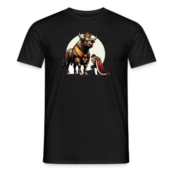 Rodeo Bull Riding Livestock Show Farmer Cattle - Männer T-Shirt - Schwarz - Vorne - AI Model Male 178 light (178cm)