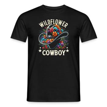 Texas Wildflowers Season Fields Flowers Texas - Men's T-Shirt - black - Front - AI Model Male 178 light (178cm)