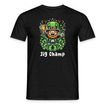 Irish Dancing Ireland Outfit Irish Music - Männer T-Shirt - Schwarz - Vorne - AI Model Male 178 light (178cm)