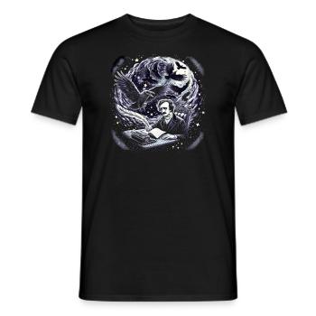 Edgar Allan Poe Fan, littérature classique, - T-shirt homme - noir - Devant - AI Model Male 178 light (178cm)