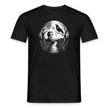 Edgar Allan Poe Fan, Klassische Literatur, - Männer T-Shirt - Schwarz - Vorne - AI Model Male 178 light (178cm)