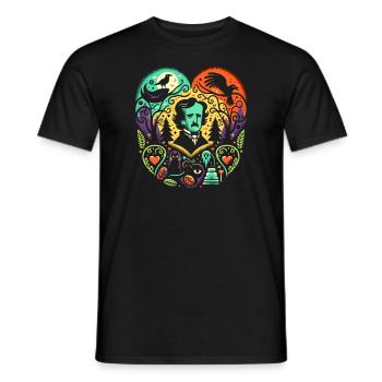 Edgar Allan Poe Fan, Klassische Literatur, - Männer T-Shirt - Schwarz - Vorne - AI Model Male 178 light (178cm)