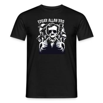 Edgar Allan Poe Fan, Classical Literature, - Men's T-Shirt - black - Front - AI Model Male 178 light (178cm)
