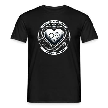 Gesunder Herzschlag Februar-herzbewusstsein - Männer T-Shirt - Schwarz - Vorne - AI Model Male 178 light (178cm)