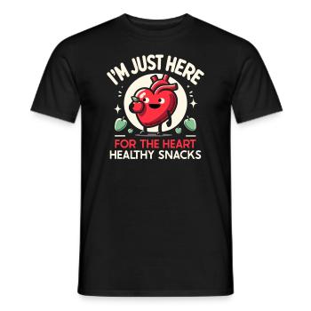 Gesunder Herzschlag Februar-herzbewusstsein - Männer T-Shirt - Schwarz - Vorne - AI Model Male 178 light (178cm)