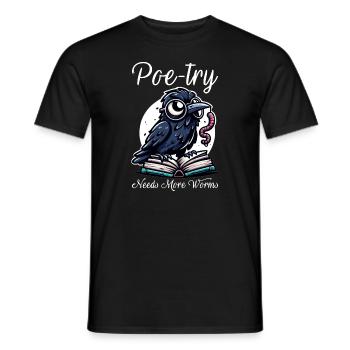Edgar Allan Poe Fan, Klassische Literatur, - Männer T-Shirt - Schwarz - Vorne - AI Model Male 178 light (178cm)