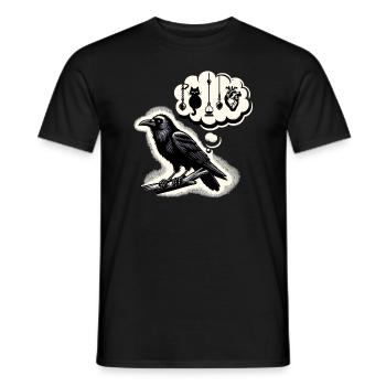 Edgar Allan Poe Fan, Classic Literature, - Men's T-Shirt - black - Front - AI Model Male 178 light (178cm)
