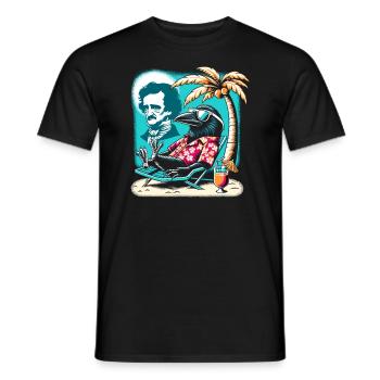 Edgar Allan Poe Fan, Klassische Literatur, - Männer T-Shirt - Schwarz - Vorne - AI Model Male 178 light (178cm)