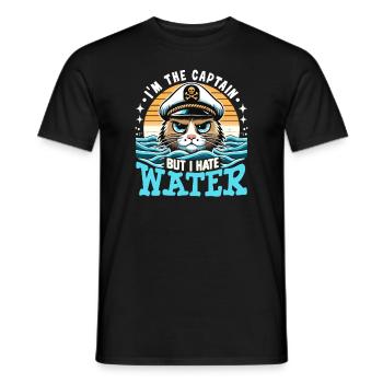 Boating Dad Boat Captain Pontoon Sailor Cruising - Männer T-Shirt - Schwarz - Vorne - AI Model Male 178 light (178cm)