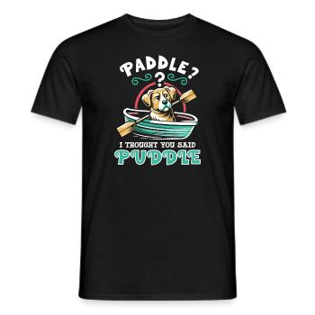 Canotage Papa Capitaine de bateau Ponton Marin Croisière - T-shirt homme - noir - Devant - AI Model Male 178 light (178cm)