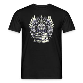 Gift for book lovers with - Men's T-Shirt - black - Front - AI Model Male 178 light (178cm)
