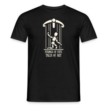 Puppet Mastery Shadow Play ventriloquist gift - Men's T-Shirt - black - Front - AI Model Male 178 light (178cm)