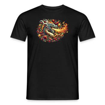Amateur de cuisine épicée par le chef des Chili Peppers - T-shirt homme - noir - Devant - AI Model Male 178 light (178cm)