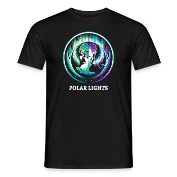 Aurora Aurora Tracker Alaska Wilderness - T-shirt homme - noir - Devant - AI Model Male 178 light (178cm)
