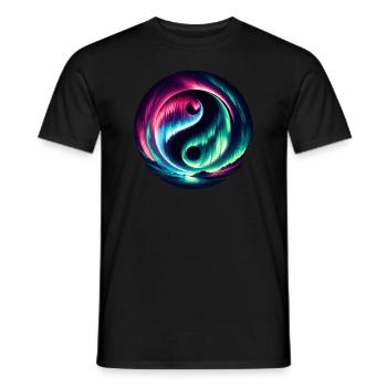 Aurora Aurora Tracker Alaska Wilderness - T-shirt homme - noir - Devant - AI Model Male 178 light (178cm)