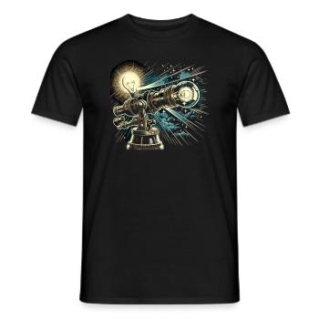 Astrophotography Astronomy Space Camera - Men's T-Shirt - black - Front - AI Model Male 178 light (178cm)