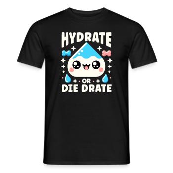 Hydration Drink Water Stay Hydrated Hydration - Men's T-Shirt - black - Front - AI Model Male 178 light (178cm)