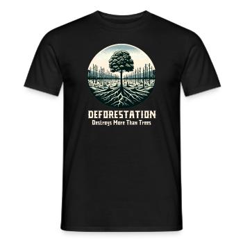 Klimawandel Umwelt Tag Der Erde Planet - Männer T-Shirt - Schwarz - Vorne - AI Model Male 178 light (178cm)