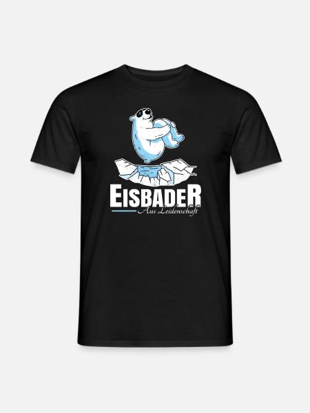 Eisbader aus Leidenschaft - Männer T-Shirt - Schwarz